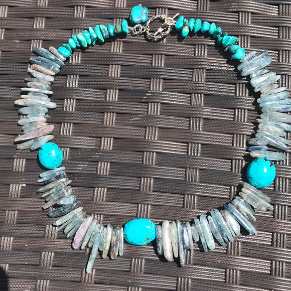 Handmade Genuine Turquoise Statement Necklace - Picture 8 of 8